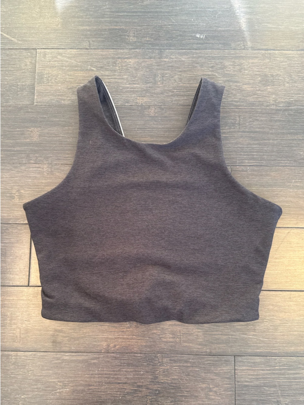 OUTDOOR VOICES WOMENS SUPER FORM CROP SPORTS BRA, SIZE SMALL, GREY
